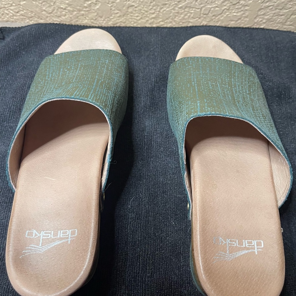 Dansko Green Mules Comfortable Clogs